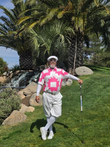Customer photo review of Pure white-Men's Golf Knickers Pants