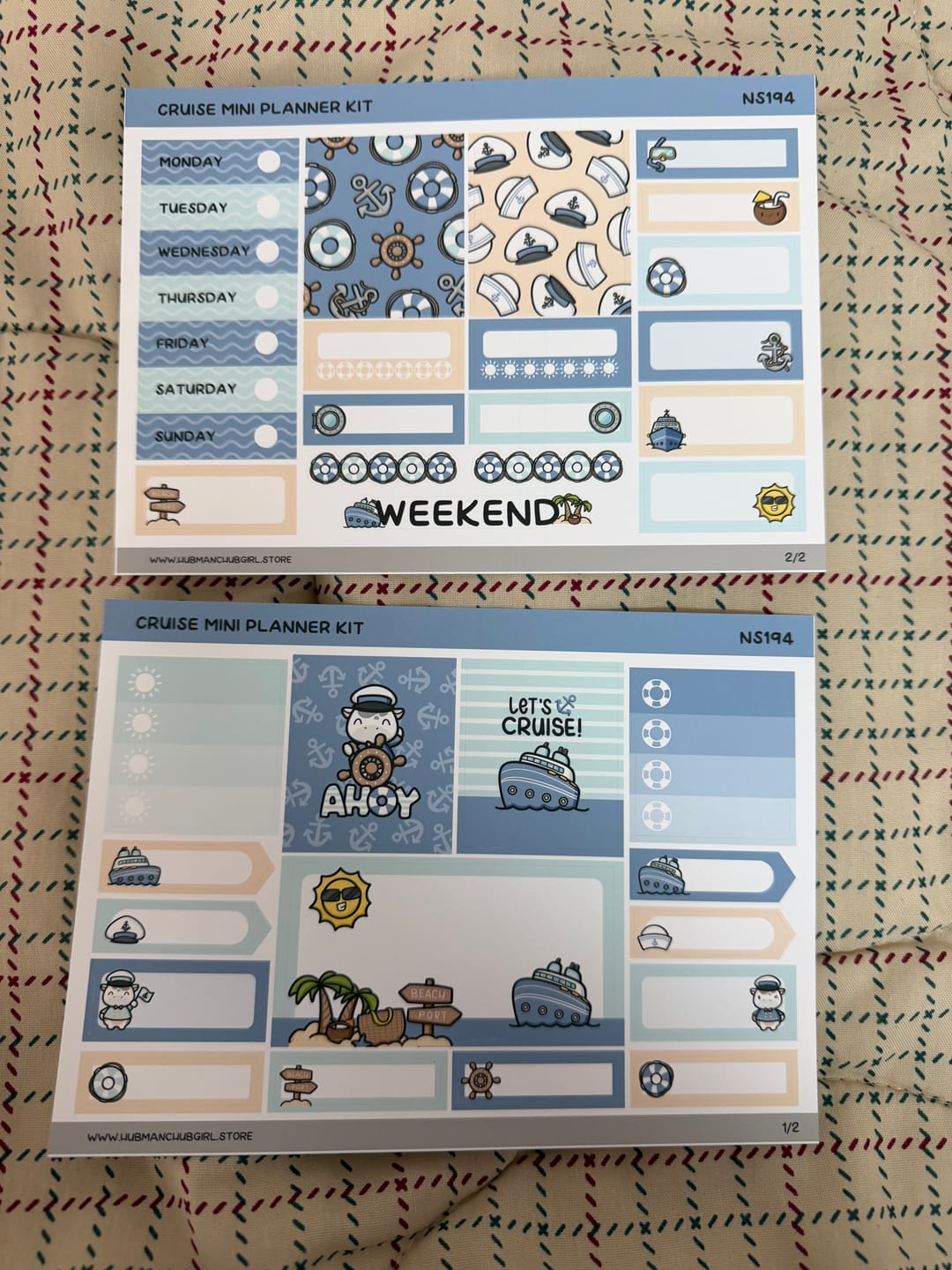 Customer photo review of Cruise Mini Planner Kit (Set of 2)