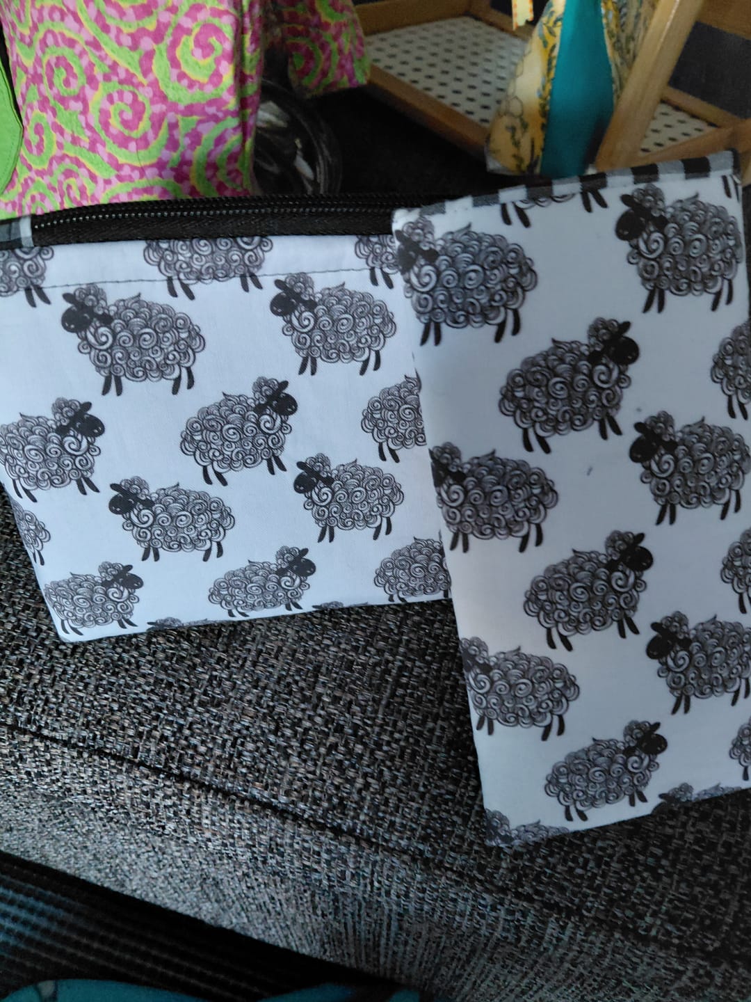 Customer photo review of Sheep of Swirls Fabric - White