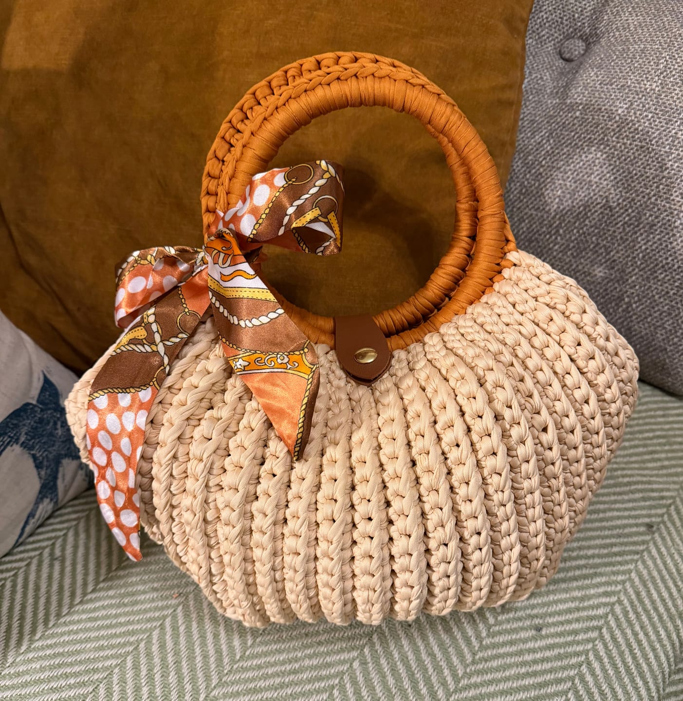 Customer photo review of CrochetPark™ Shell crochet Handbag DIY Kit