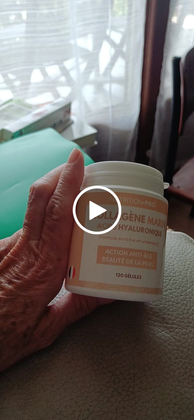 Customer video review of COLLAGÈNE MARIN NATICOL® / ACIDE HYALURONIQUE - 120 GÉLULES