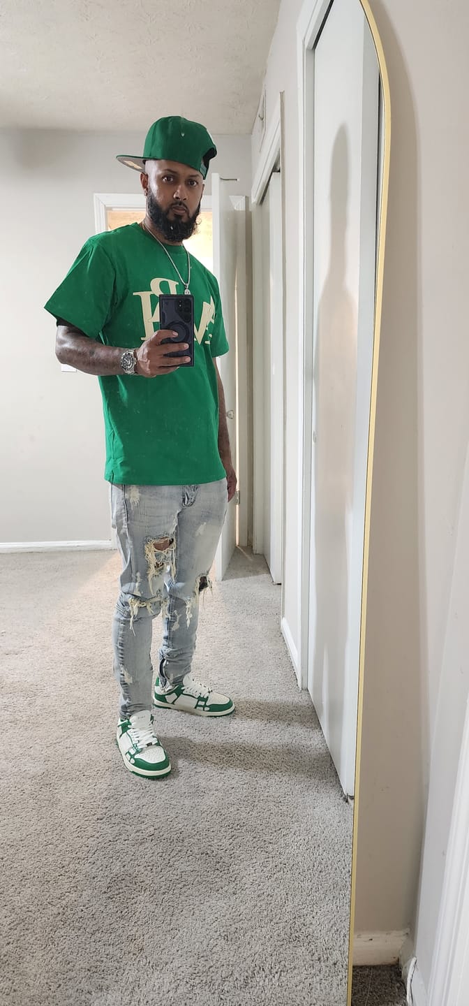 Customer photo review of AMIRI Skeleton SKEL-TOP Dunk Low Green