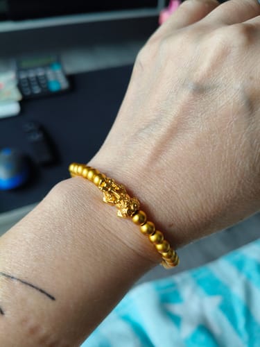 Customer photo review of Prestige Dragon Wealth — Empress Gold Pixiu Bracelet