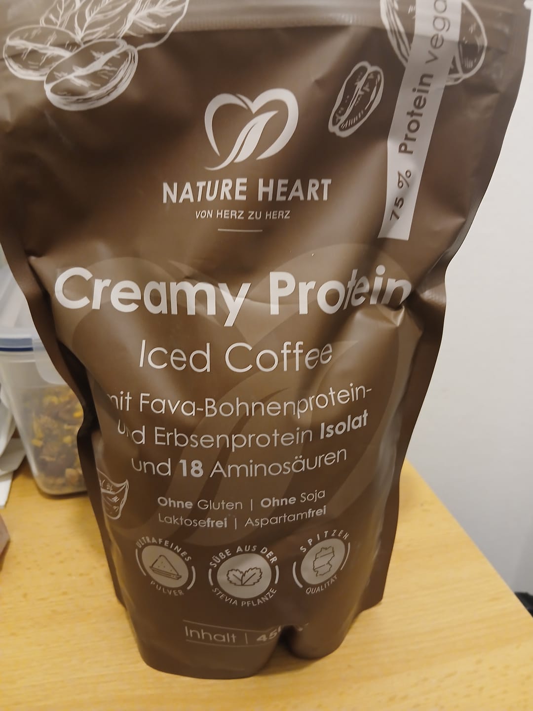 Customer photo review of Creamy Protein Iced Coffee