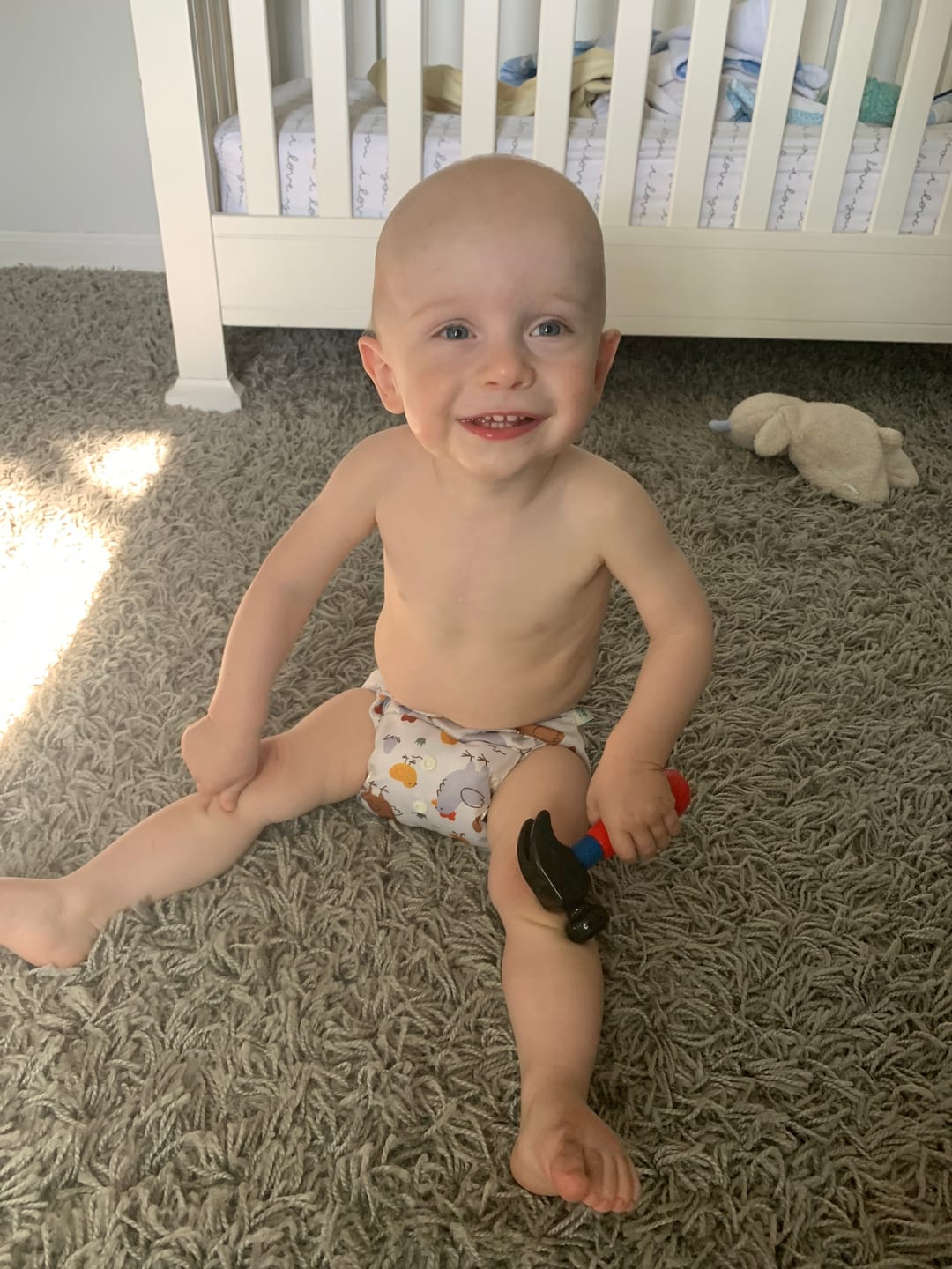 Customer photo review of Solid Color: Essentials Pocket Cloth Diaper with Athletic Wicking Jersey, Grows with your Baby