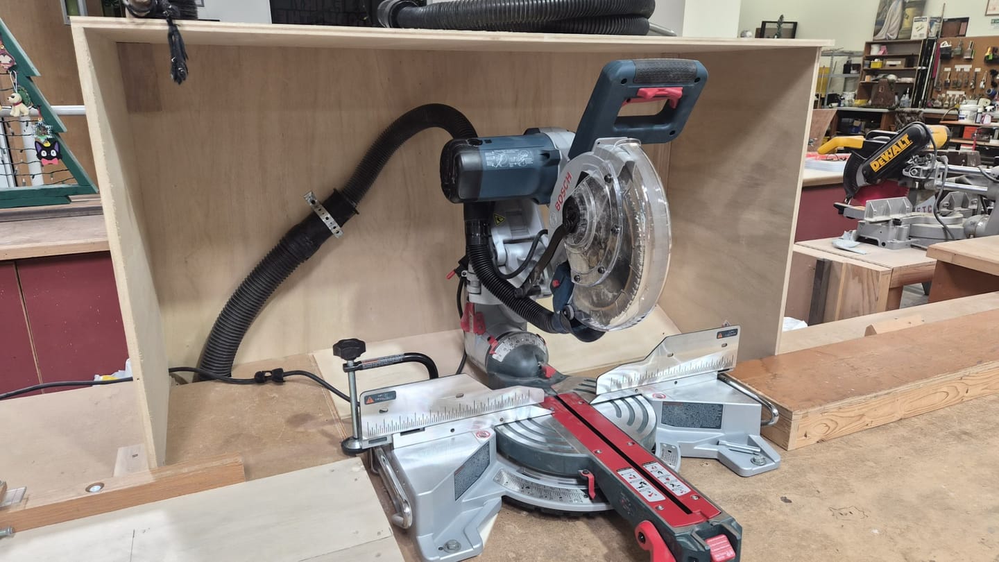 Customer photo review of Dust Collection Chute for Bosch Axial Glide Miter Saw