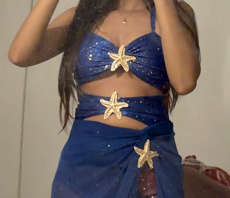 Customer photo review of Mavis Cutout Swimsuit With Skirt