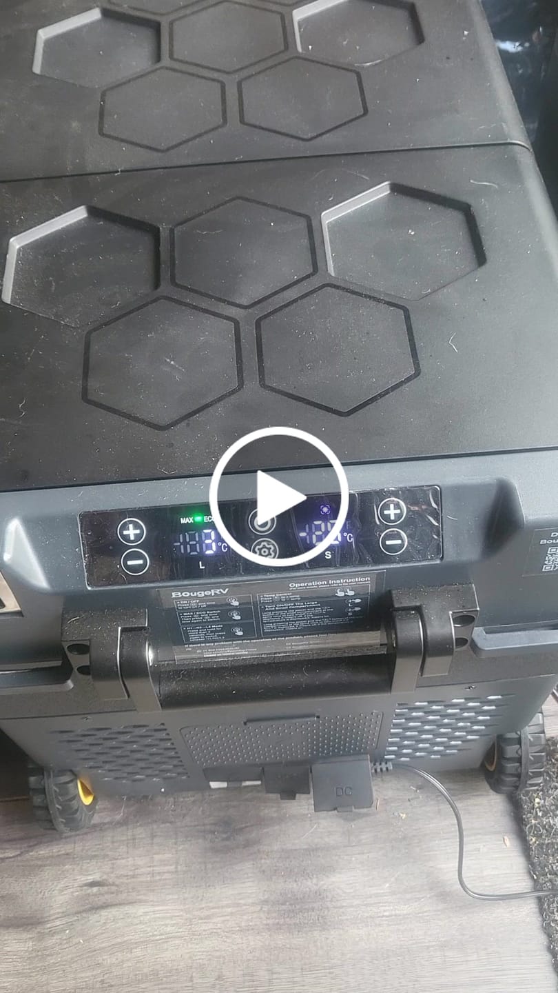 Customer video review of BougeRV CRD2 40L Dual Zone 12V Portable Fridge Freezer