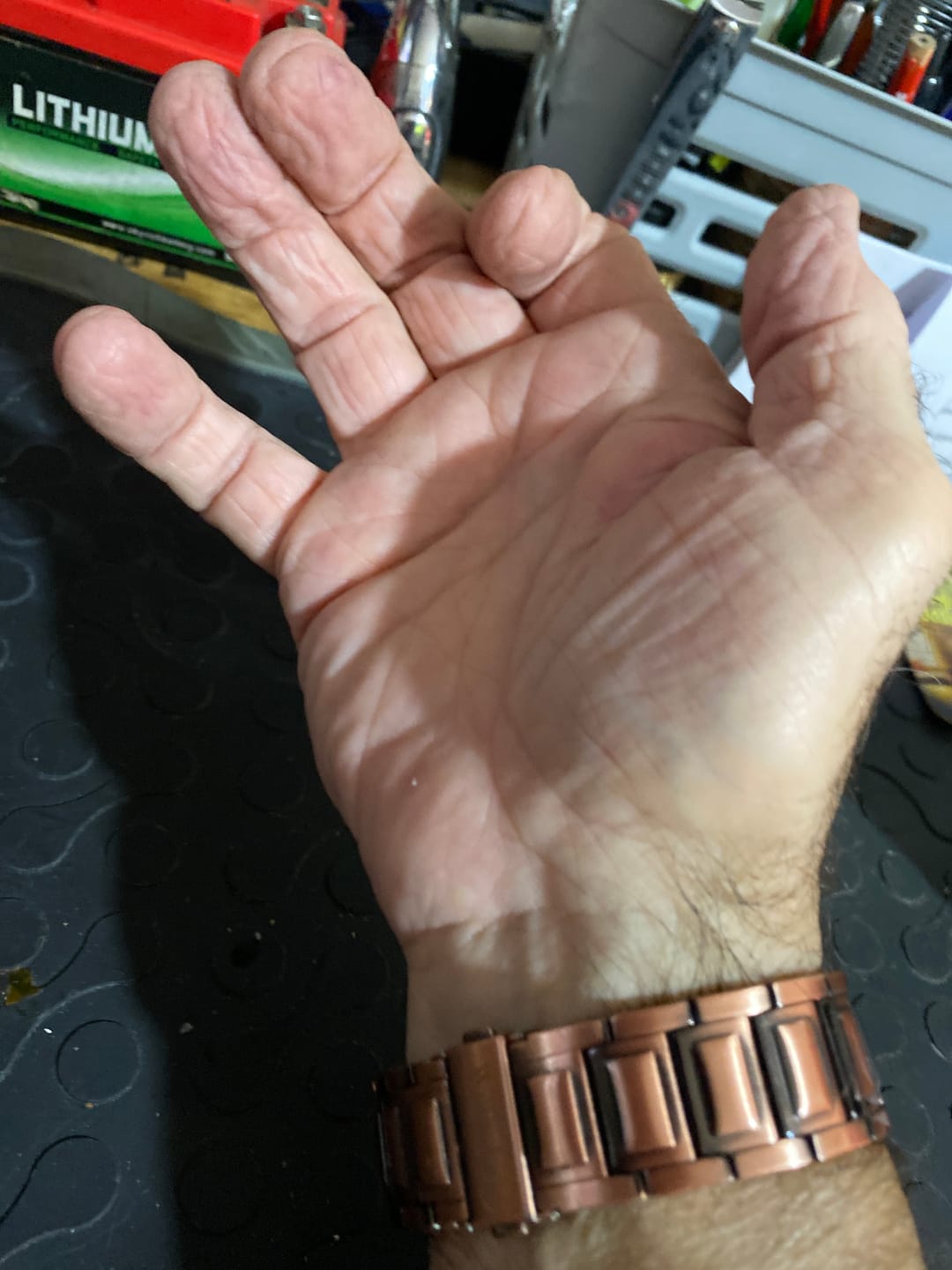 Customer photo review of Men's Copper Magnetic Bracelet TRIPLE Power