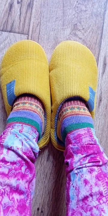 Customer photo review of Pantoufles d'hiver en coton doux pour la maison