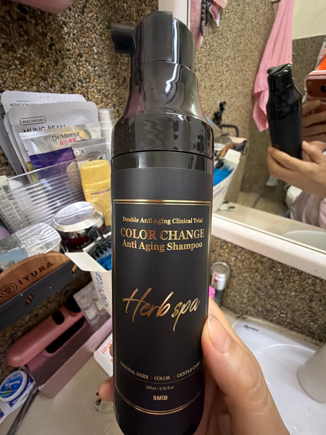 Customer photo review of SMiB Anti-Aging Series - Colour Change Shampoo for Grey Hair