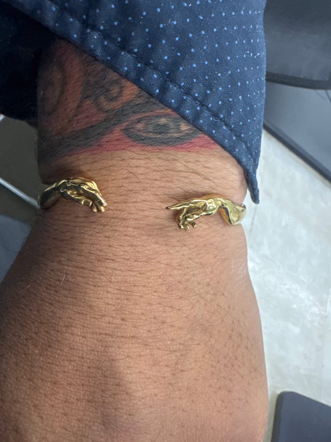 Customer photo review of Creation of Adam Cuff V2