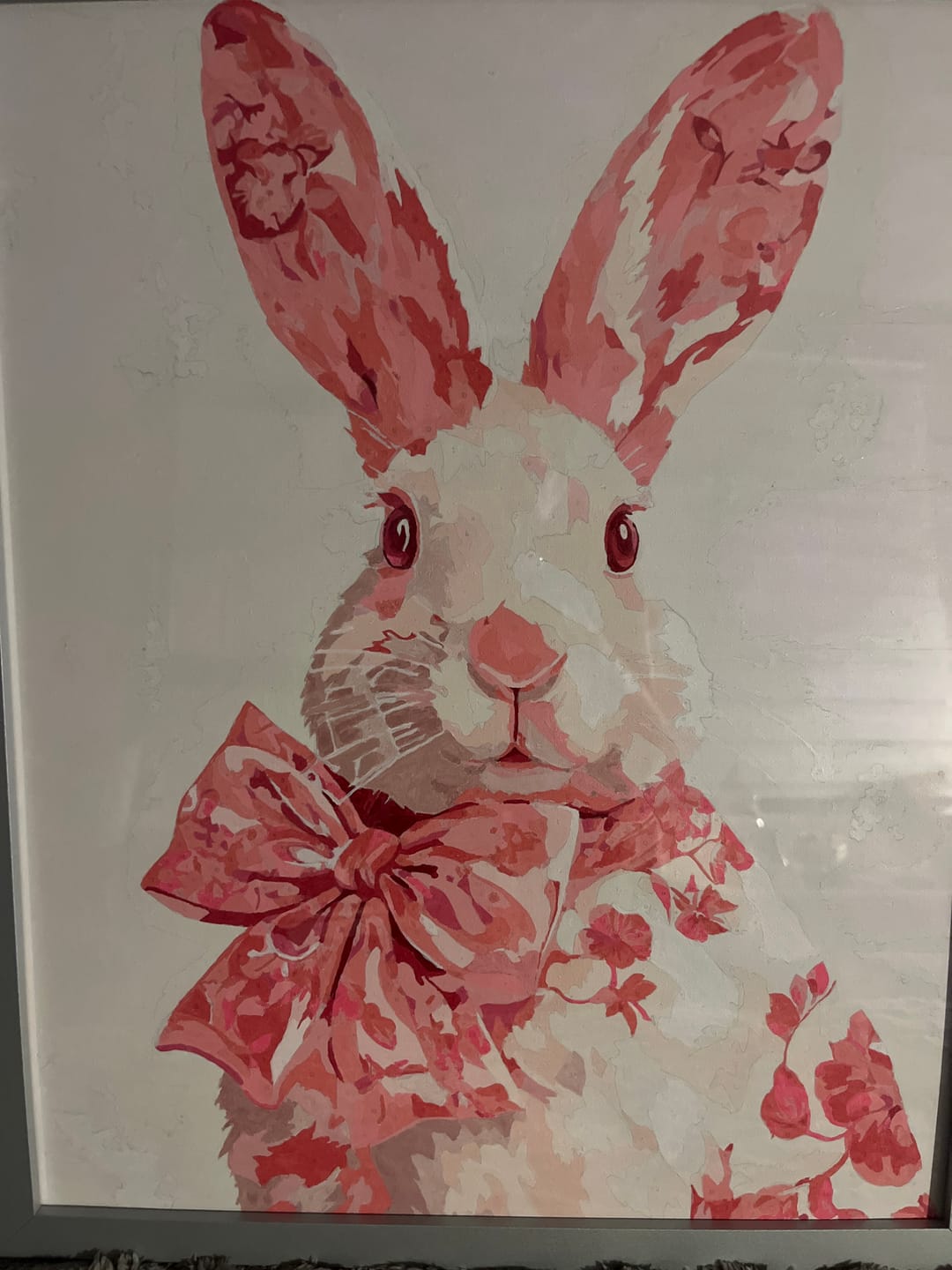 Customer photo review of Delft Pink Bunny | Paint by Number