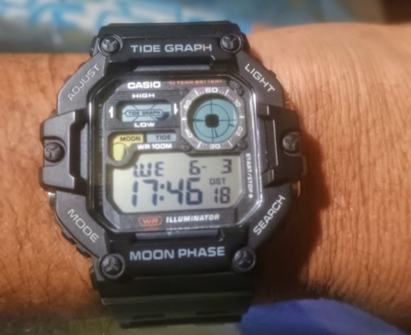 Customer photo review of Reloj Casio Vintage WS-1700H-1AV Tide Graph Moonphase