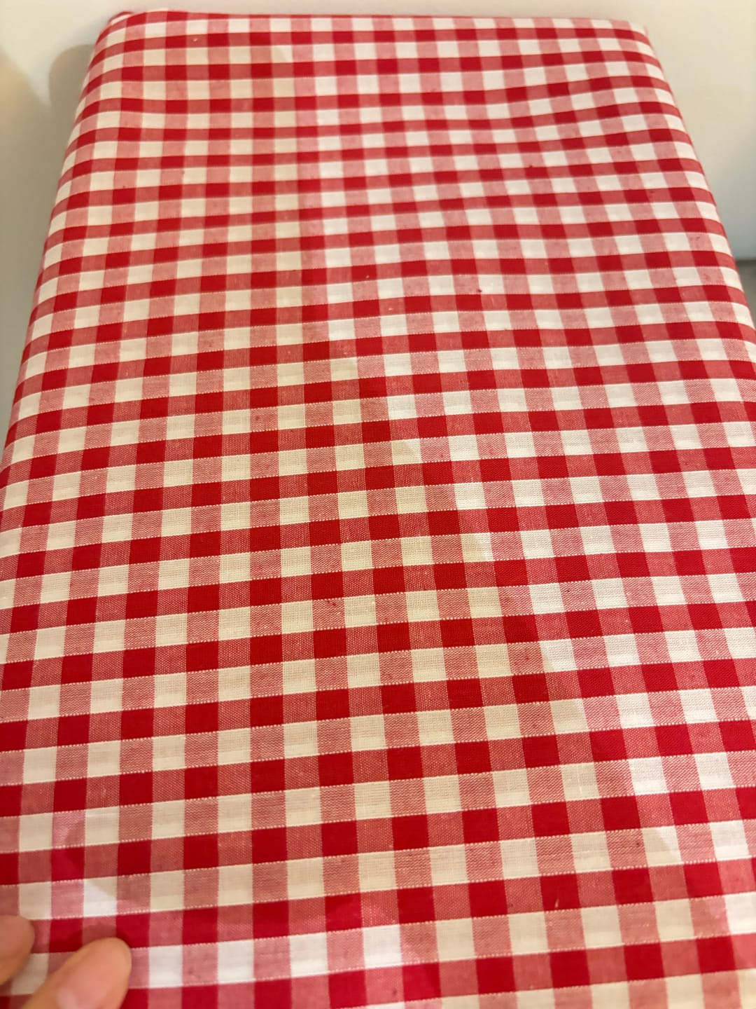 Customer photo review of 1/4 inch Gingham Polycotton Fabric