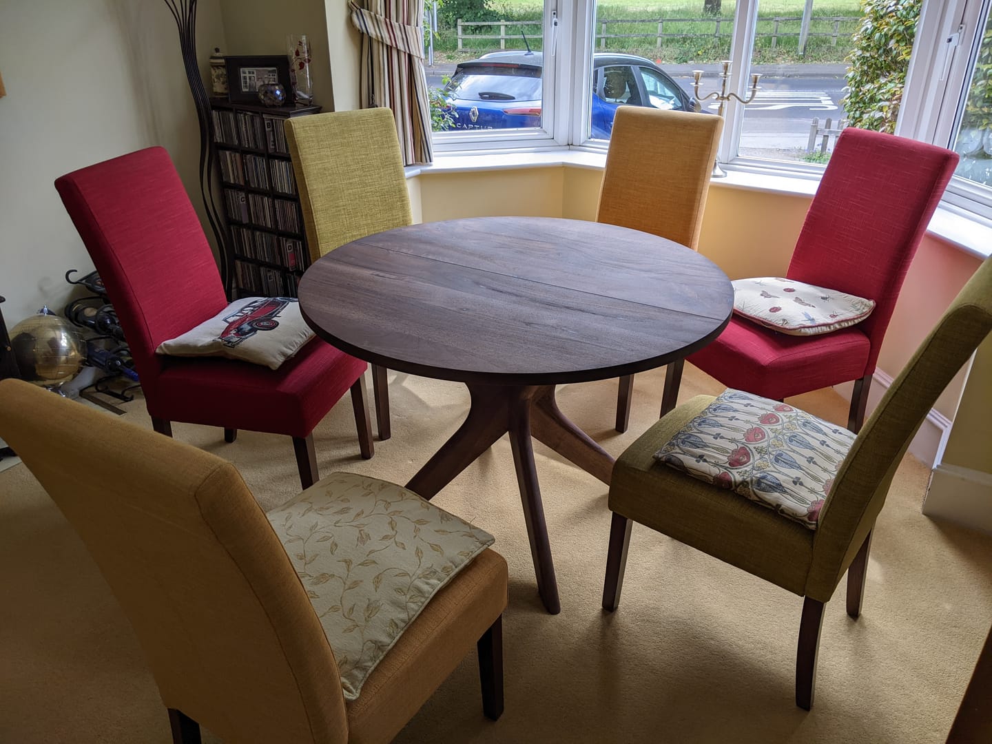 Customer photo review of Bibi Extendable Round Walnut Dining Table
