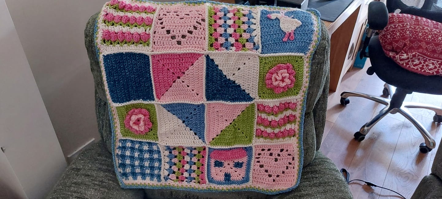 Customer photo review of Crochet Kit or Pattern - Homespun Sampler