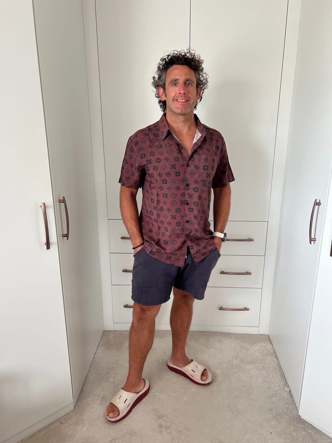 Customer photo review of Men's Classic Retro Geometric Short Sleeve Shirt