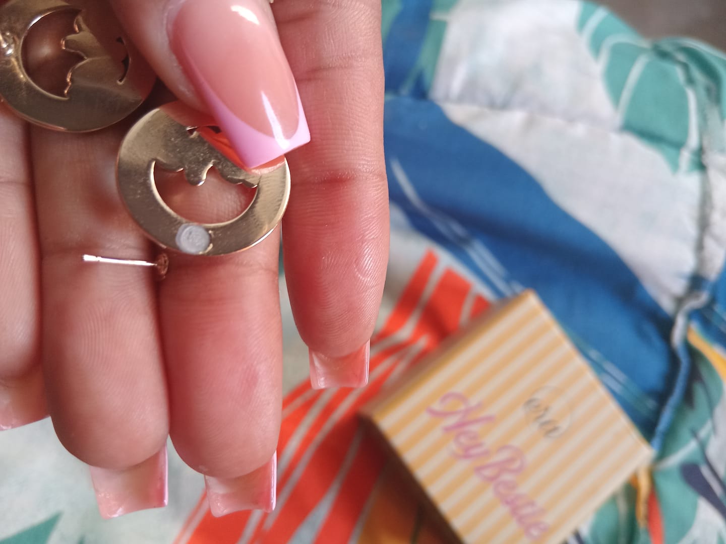 Customer photo review of Gold Diva Studs