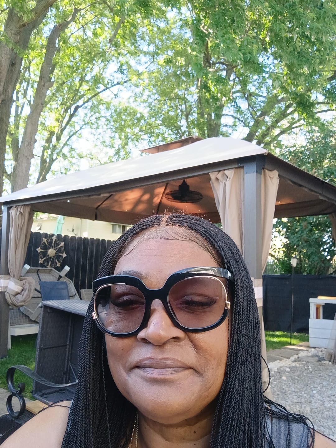 Customer photo review of Mica - 26" & 36" Pre Bleached Swiss HD Full Lace Knotless Micro Senegalese Twist Wig 799 Strands