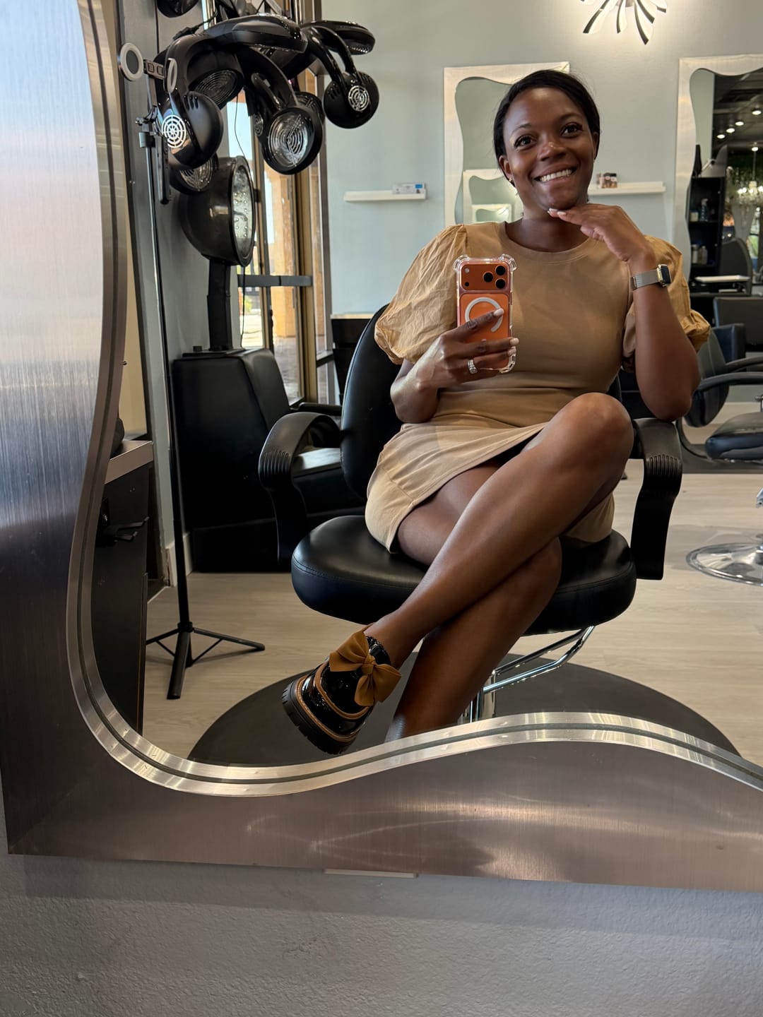 Customer photo review of Kinky Straight Human Hair Half Wig with Drawstring