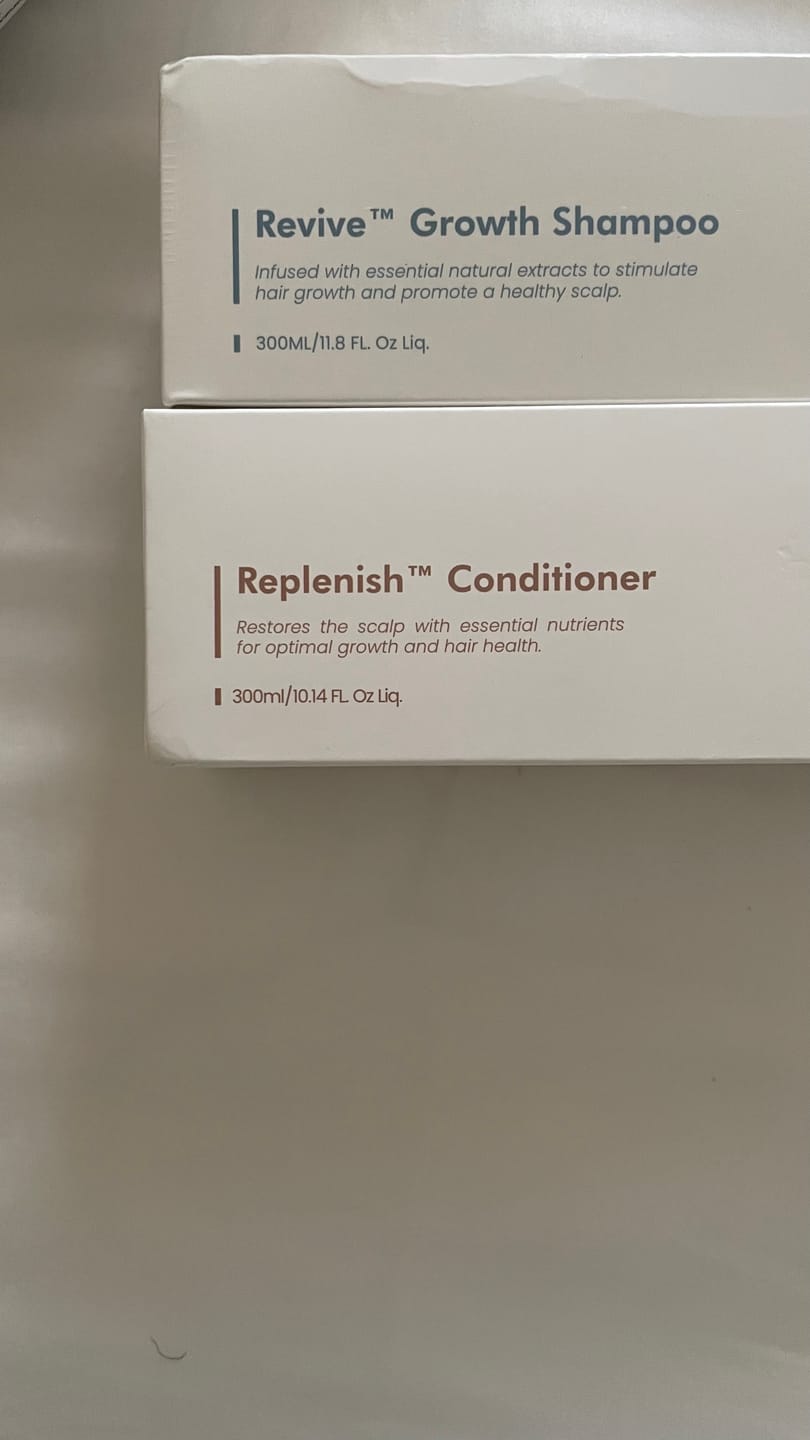 Customer photo review of Revive™ & Replenish™ - Hair Growth Shampoo and Conditioner