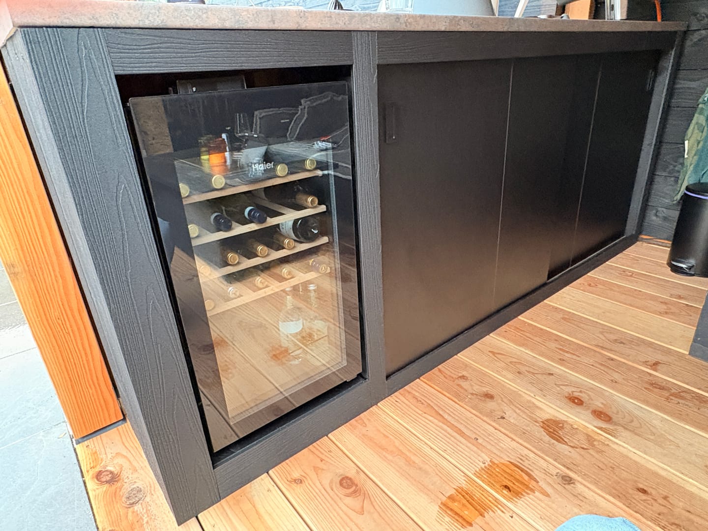 Customer photo review of Buitenpanel Gevelplank Zwart 290CM | Boordplank | Tuin | 3D Houtnerf