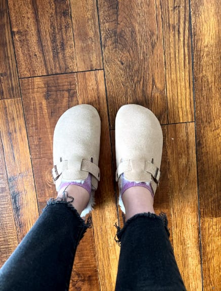 Customer photo review of Pantoufles Fourrées de Sabots Boston pour femmes et hommes