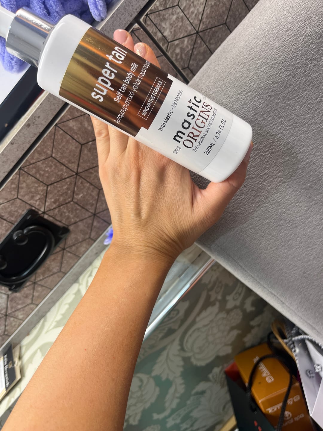 Customer photo review of Mastic Tan