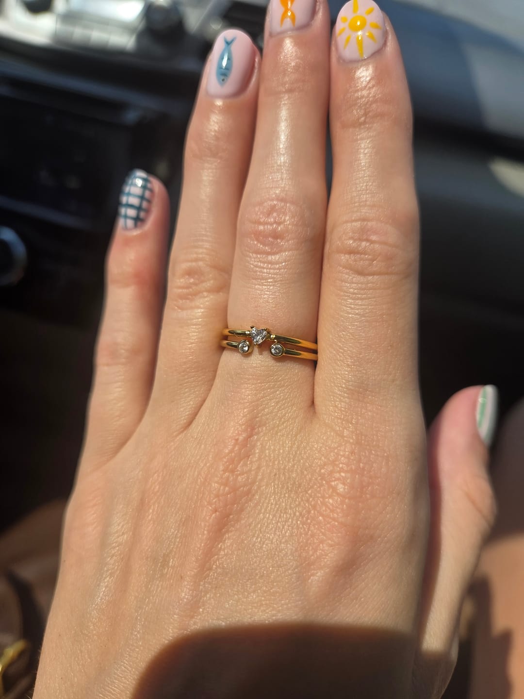 Customer photo review of 'Small Love' Crystal Heart Ring