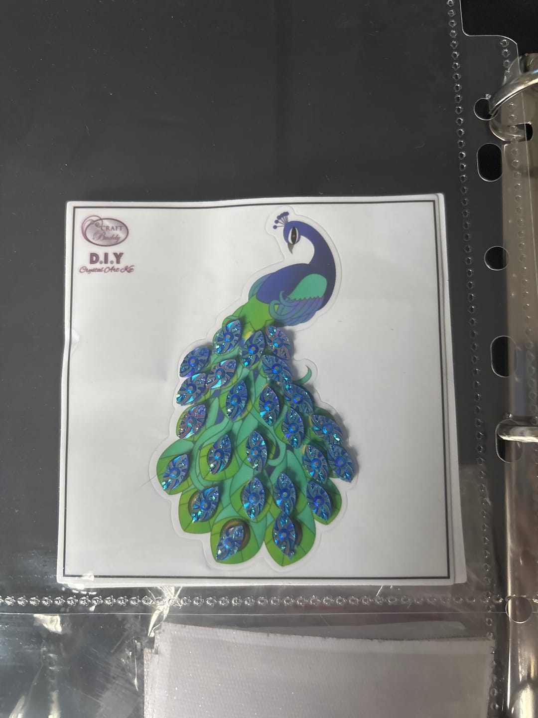 Customer photo review of Peacock Crystal Art Motif