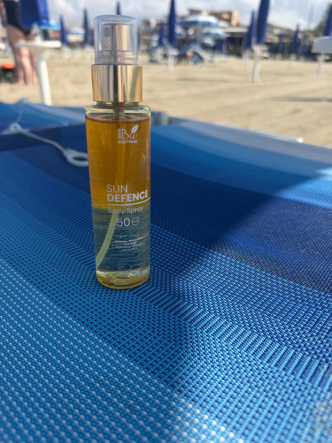 Customer photo review of Sunscreen Body Spray SPF50 - Sun Defence