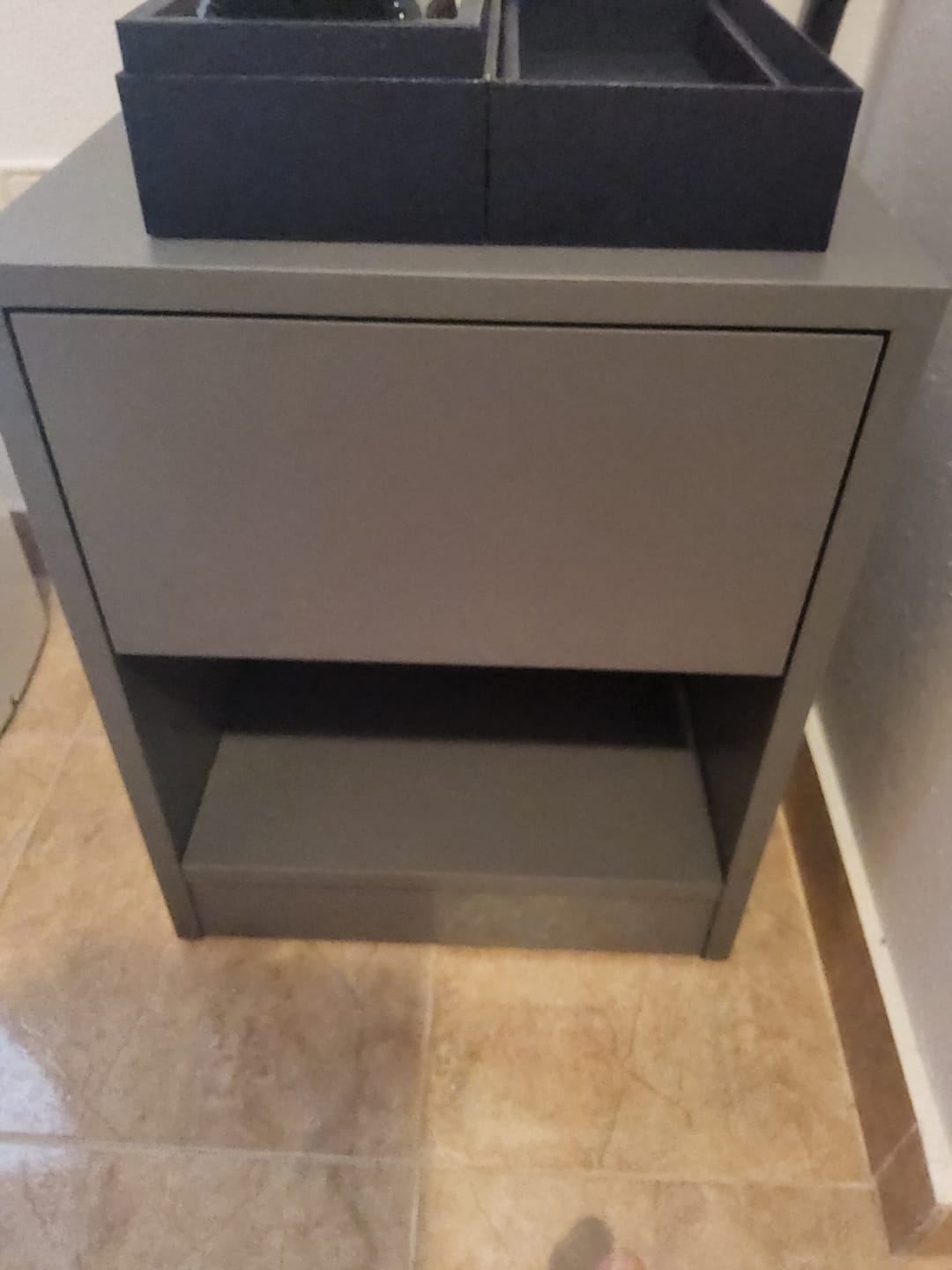 Customer photo review of Bedside table with Two Hidden Storages B28