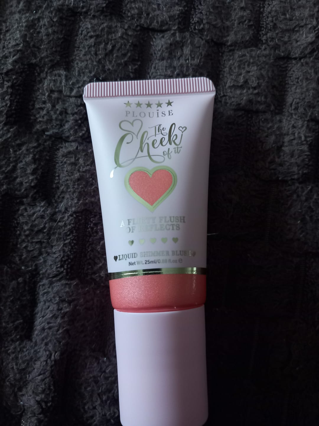 Customer photo review of The Cheek Of It Shimmer Liquid Blush