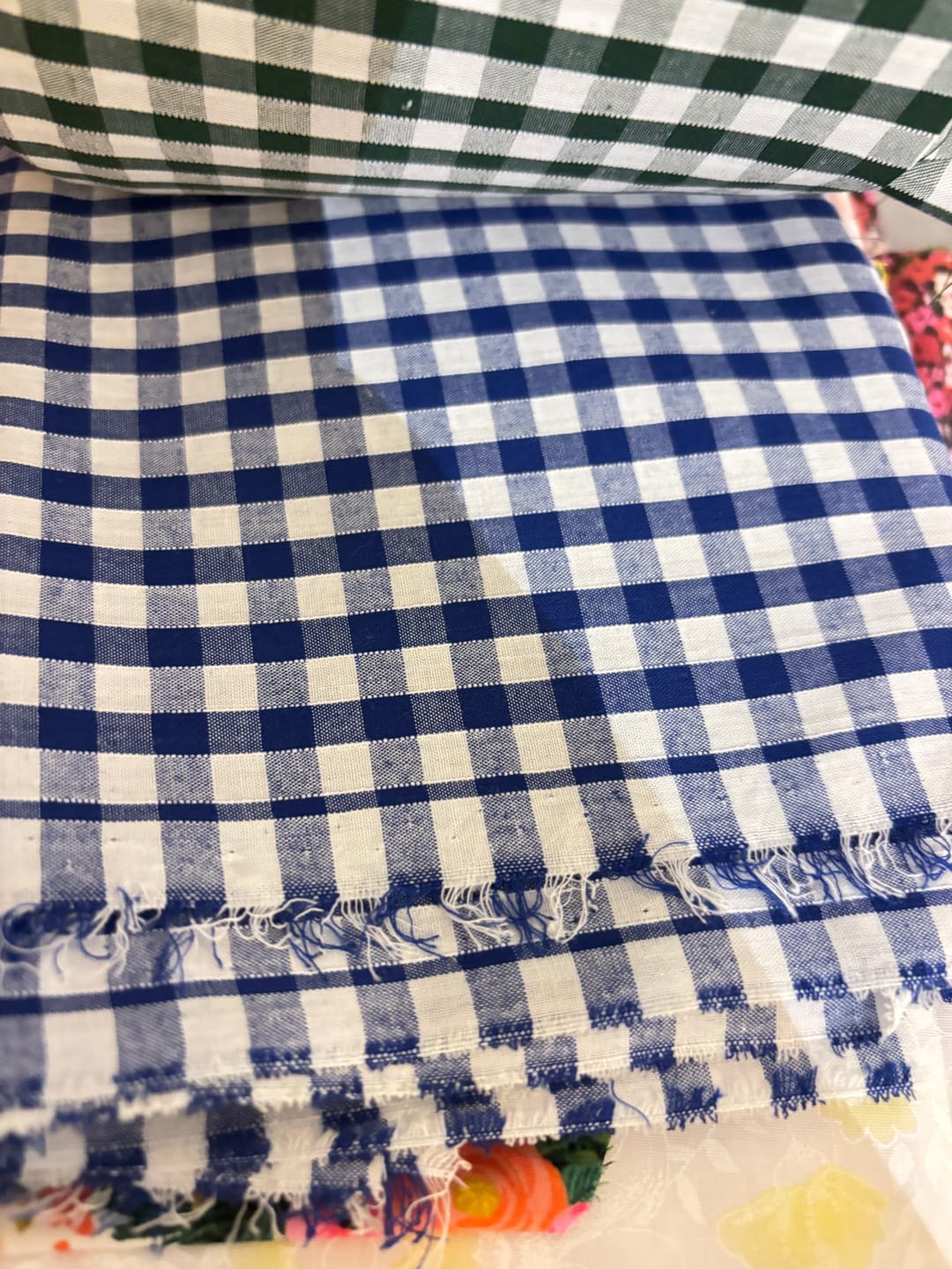 Customer photo review of 1/4 inch Gingham Polycotton Fabric