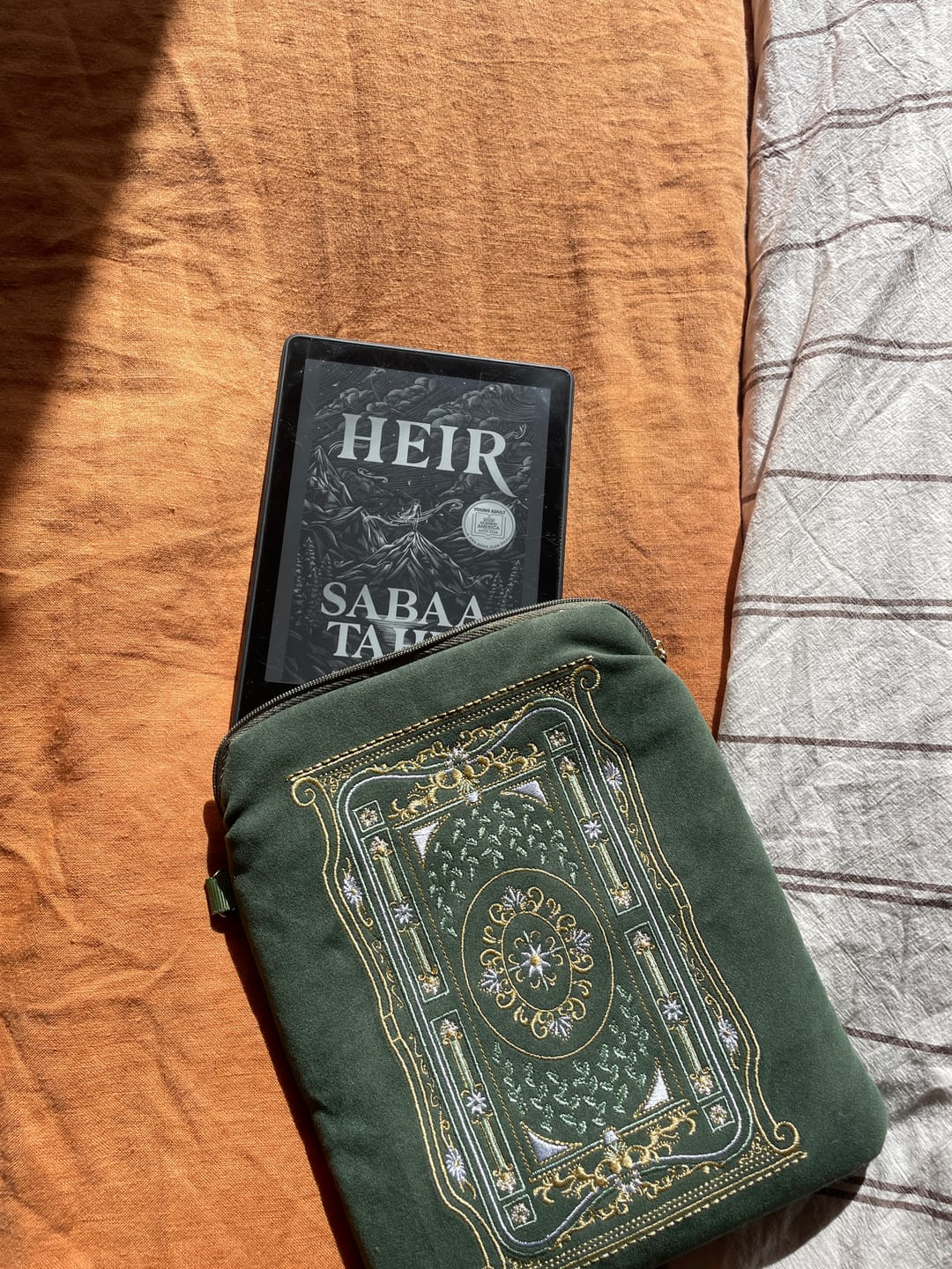 Customer photo review of Literati eReader Sleeve - Sage