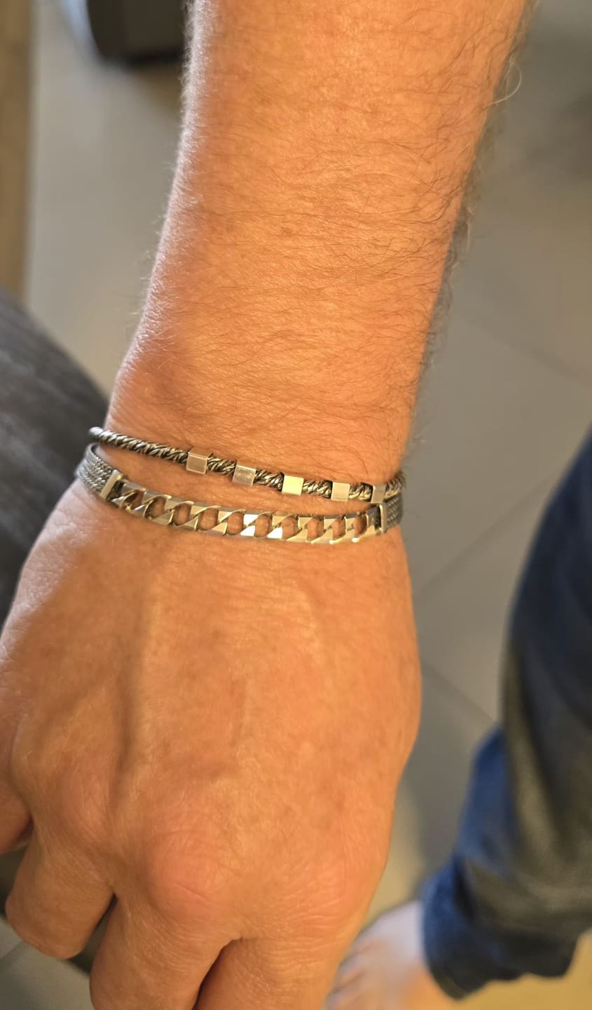 Customer photo review of צמיד כסף איטלקי - Genoa