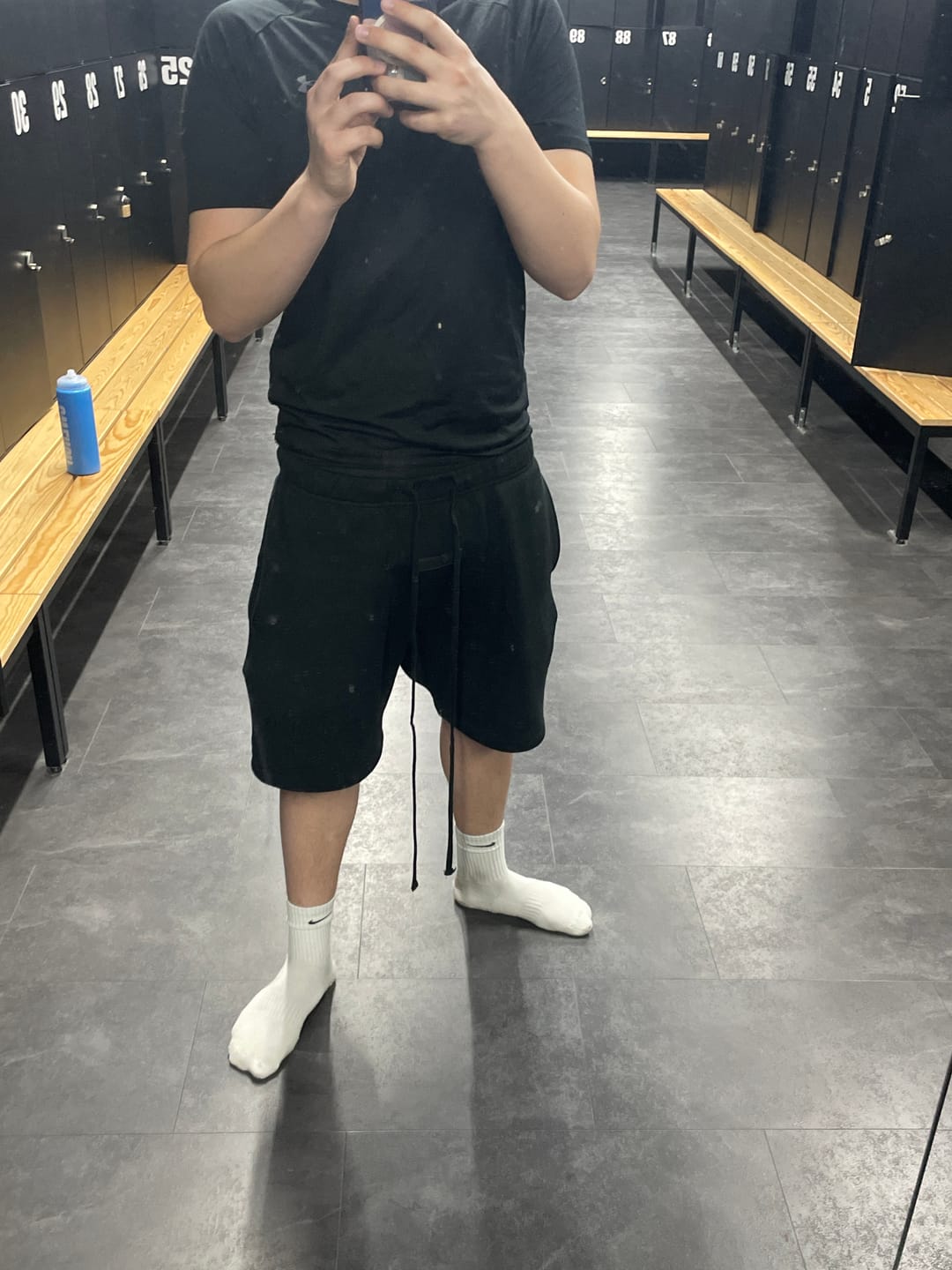 Customer photo review of Fear of God Essentials Sweatshort Stretch Limo