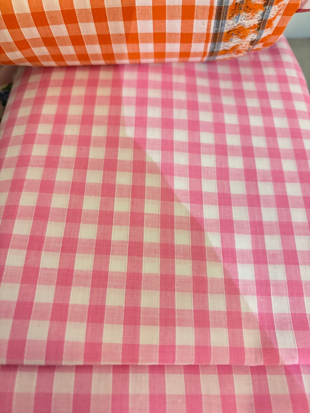 Customer photo review of 1/4 inch Gingham Polycotton Fabric