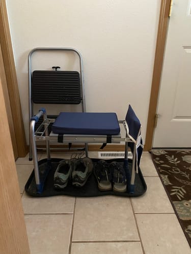 Quenzly kneeler stored inside a home