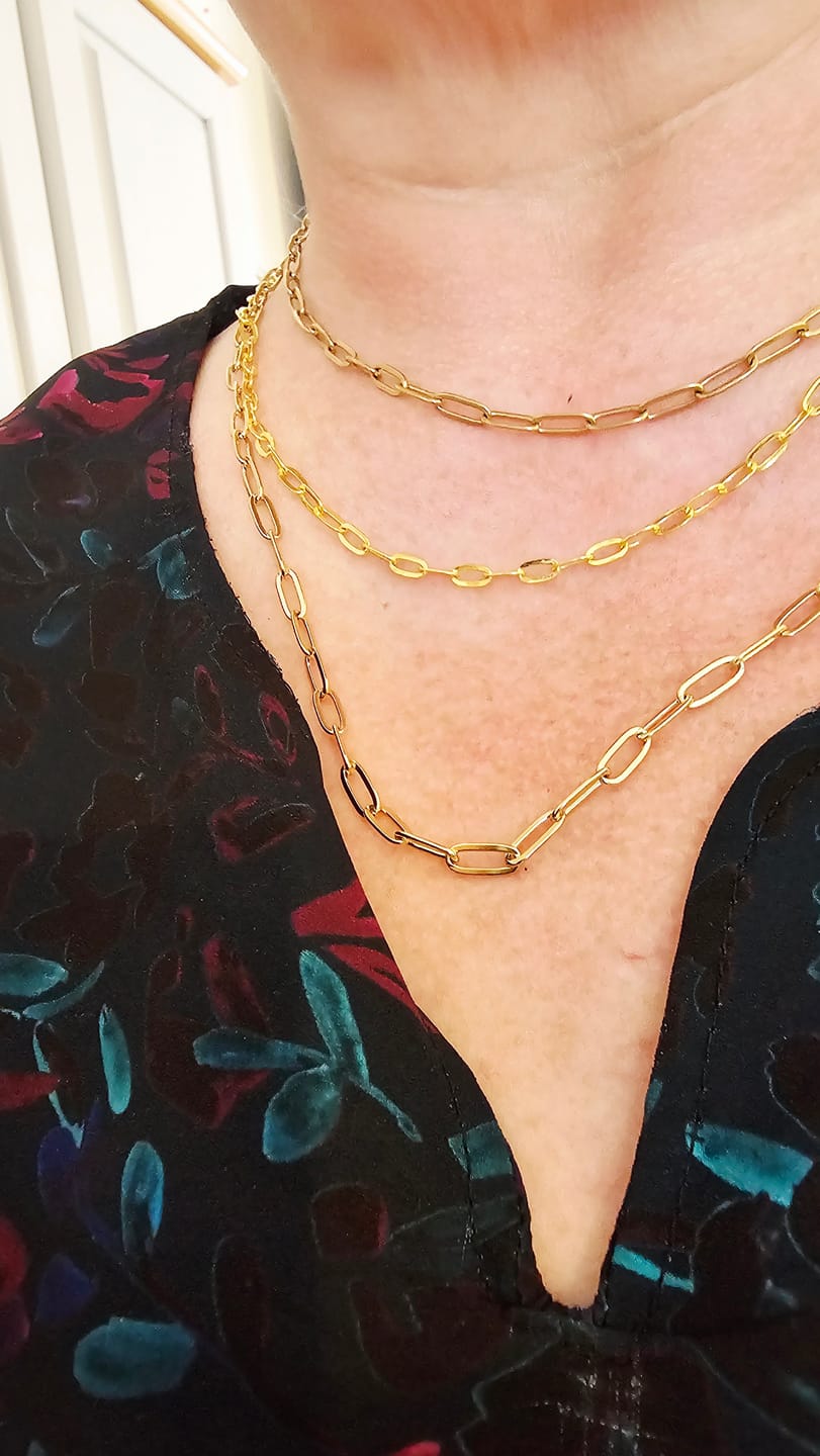 Customer photo review of Paperclip Necklace
