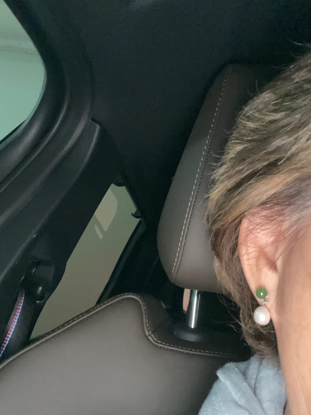 Customer photo review of FERN - Jade & Pearl Stud Earrings