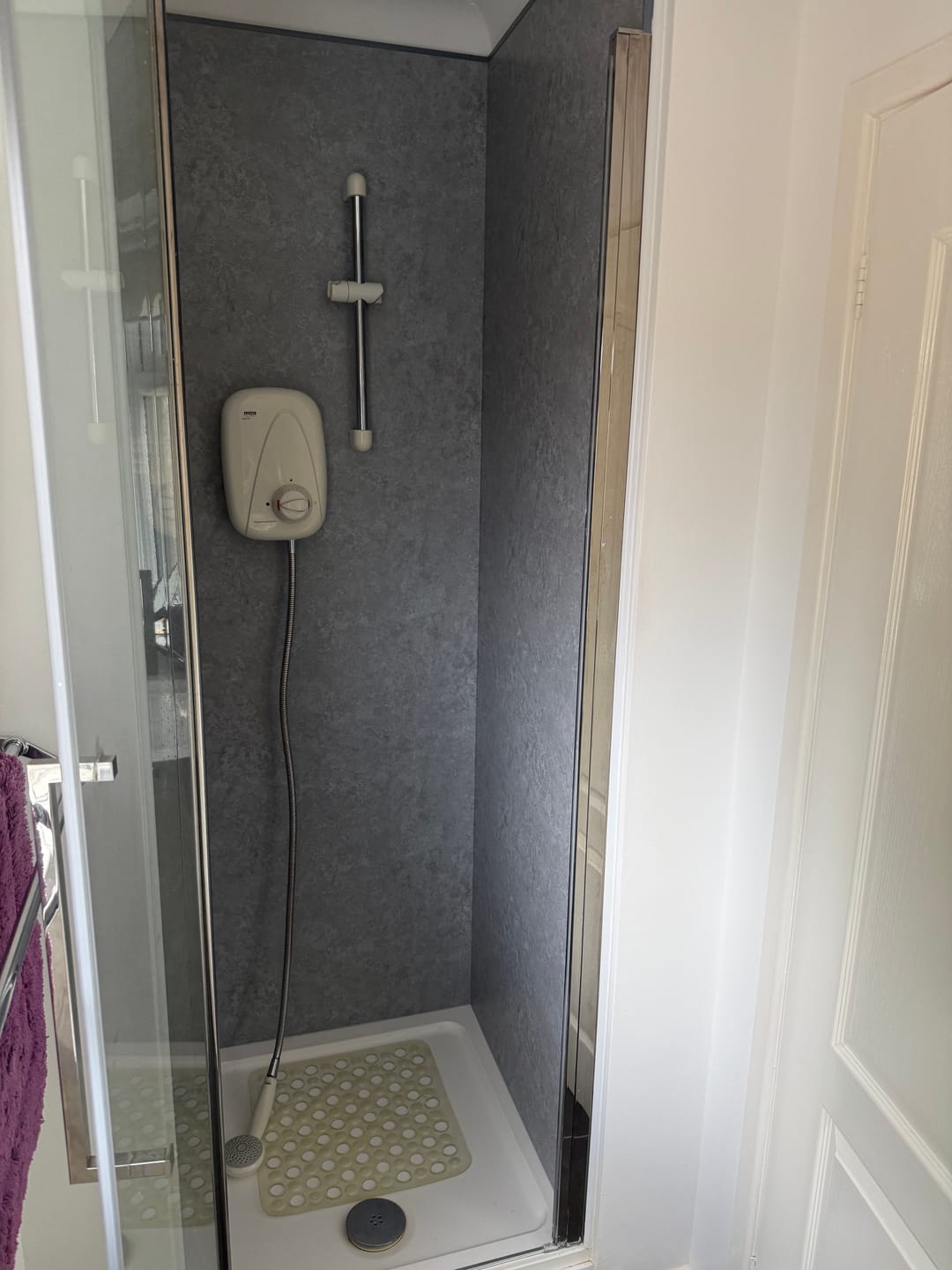 Customer photo review of 10mm Light Concrete Matt Shower Panel 1M x 2.4M