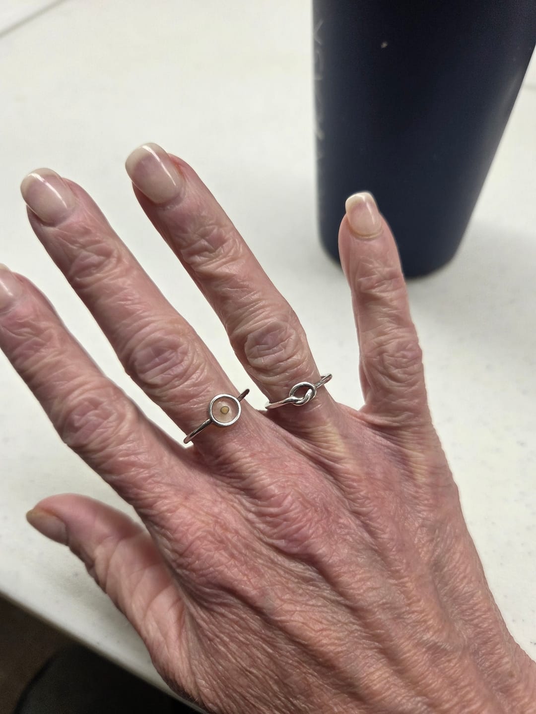 Customer photo review of Thin Bezel Mustard Seed - Ring