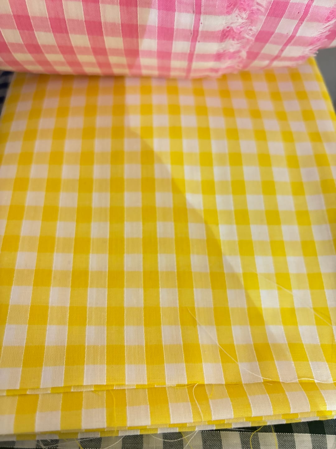 Customer photo review of 1/4 inch Gingham Polycotton Fabric