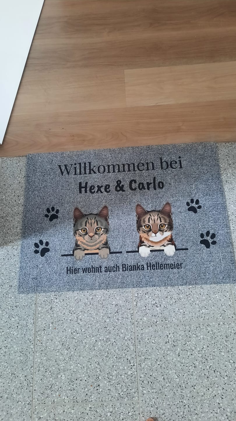 Customer photo review of Personalisierte Fußmatte - Willkommen bei