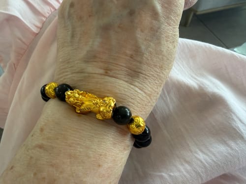 Customer photo review of Prestige Dragon Bone Pixiu Bracelet