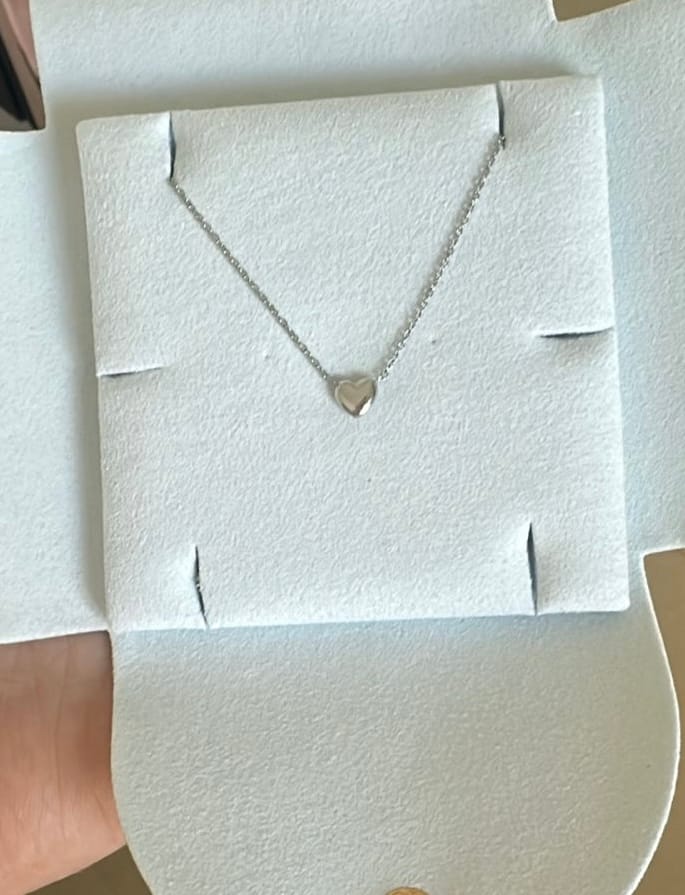 Customer photo review of Mini Heart Necklace