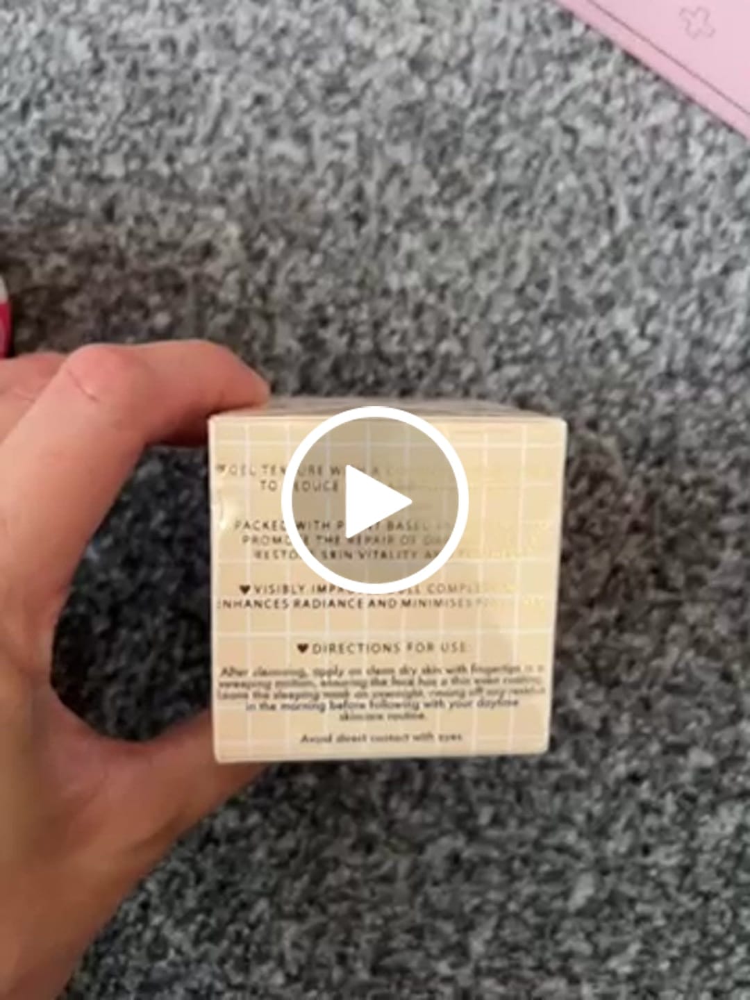 Customer video review of Bed Ready Gel Overnight Face Mask