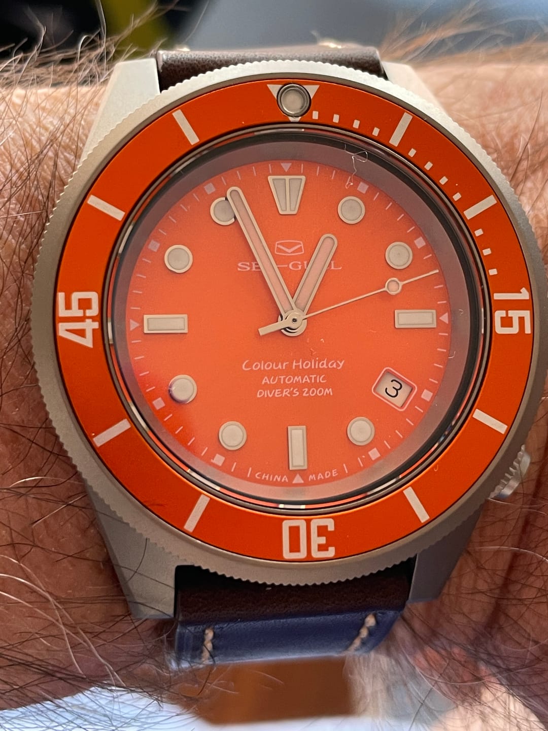 Customer photo review of Ocean Series | Colorful | Titanium Alloy | 200M WR | Extra Strap | 41mm